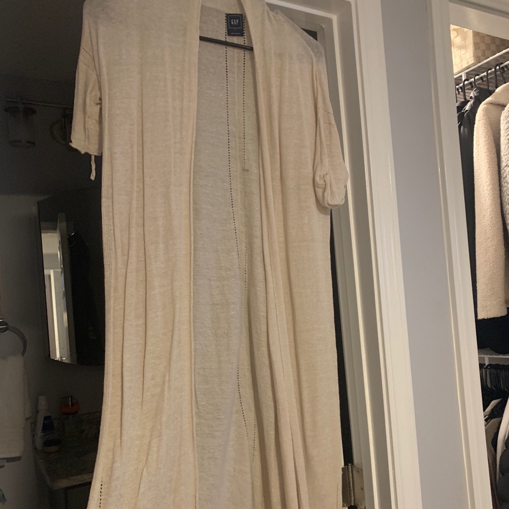 Gap short sleeve long cardigan